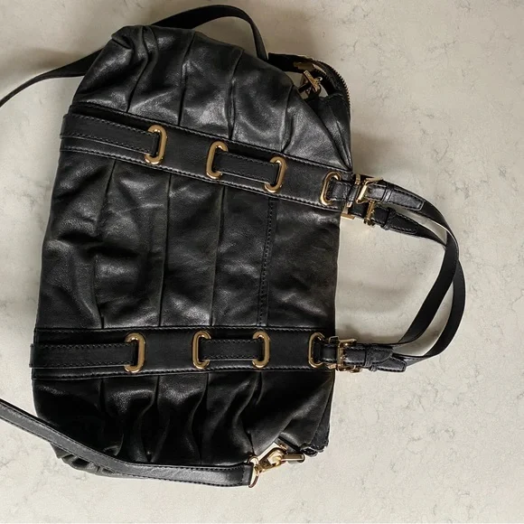 Michael Kors Black Crossbody Bag with Gold Accents - Picture 5 of 7